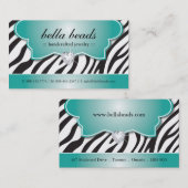 Stijlvolle Zebra Print Visitekaartjes (Voorkant / Achterkant)