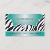 Stijlvolle Zebra Print Visitekaartjes (Achterkant)