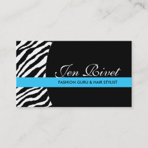 Stijlvolle Zebra Print Visitekaartjes