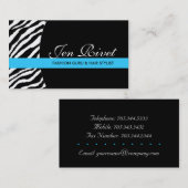 Stijlvolle Zebra Print Visitekaartjes (Voorkant / Achterkant)