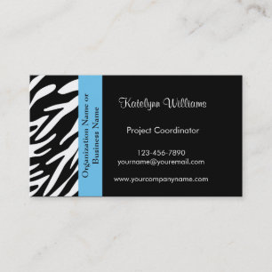Stijlvolle Zebra Print Visitekaartjes