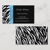 Stijlvolle Zebra Print Visitekaartjes (Voorkant / Achterkant)