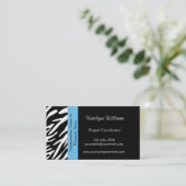 Stijlvolle Zebra Print Visitekaartjes (Staand voorkant)