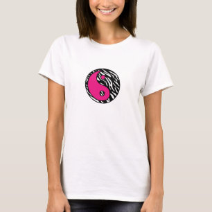 Stijlvolle Zebra streep met roze Yin Yang Shirt