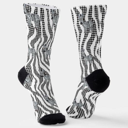 Stijlvolle Zebra Stripe Sokken (Gebogen)