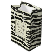 Stijlvolle Zebra Stripes Modern Animal Custom Part Medium Cadeauzakje (Voorkant Gekanteld)