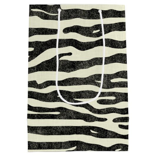 Stijlvolle Zebra Stripes Modern Animal Custom Part Medium Cadeauzakje (Achterkant)