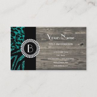 Stijlvolle Zebra voor dierlijke afdrukken en luipa Visitekaartje