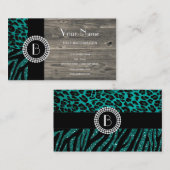 Stijlvolle Zebra voor dierlijke afdrukken en luipa Visitekaartje (Voorkant / Achterkant)