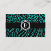 Stijlvolle Zebra voor dierlijke afdrukken en luipa Visitekaartje (Achterkant)