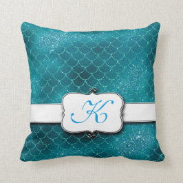 Stijlvolle zeemeermin Schub Monogram Kussen