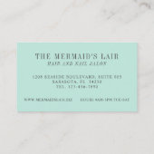 Stijlvolle zeemeermin vrouwelijke kust visitekaartje (Achterkant)