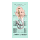 Stijlvolle Zeemeermin Vrouwelijke Kustsalon Reclamekaart (Voorkant)