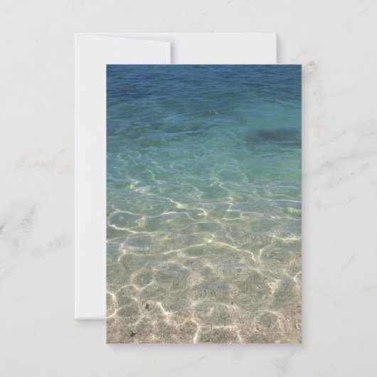 Stijlvolle Zeester & Mason Jar Blauwe Strand Bruil Kaart (Achterkant)