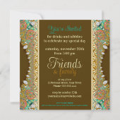 Stijlvolle Zestig Boheemse Volwassen Verjaardagsfe Kaart (Achterkant)