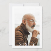 Stijlvolle ZESTIG Fotostrip 60e verjaardag Kaart (Achterkant)