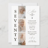 Stijlvolle ZEVENTIG Foto strook 70ste verjaardag  Kaart (Voorkant)