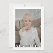 Stijlvolle ZEVENTIG Foto strook 70ste verjaardag  Kaart (Achterkant)