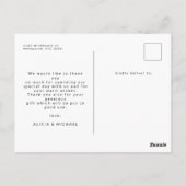 Stijlvolle zijtypografie 3 Foto Baby Dank u Briefkaart (Achterkant)