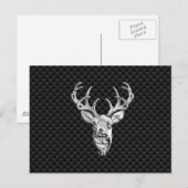 Stijlvolle zilver-speler op de afdruk van koolstof briefkaart (Voorkant / Achterkant)