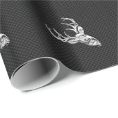 Stijlvolle zilver-speler op de afdruk van koolstof cadeaupapier (Rol Hoek)