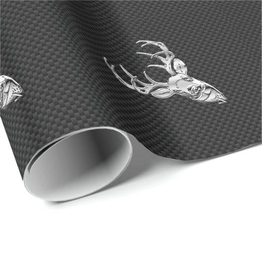 Stijlvolle zilver-speler op de afdruk van koolstof cadeaupapier (Rol Hoek)