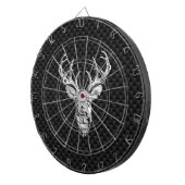 Stijlvolle zilver-speler op de afdruk van koolstof dartbord (Voorkant Rechts)