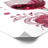Stijlvolle Zilveren ABSTRACTE KUNST Kunstprint Poster (Hoek)