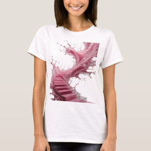 Stijlvolle Zilveren ABSTRACTE KUNST Kunstprint T-shirt