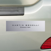 Stijlvolle zilveren achtergrond effen  bumpersticker (Op auto)