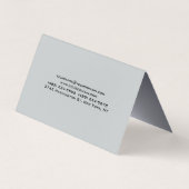 Stijlvolle zilveren achtergrond effen  visitekaartje (Achterkant)