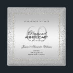 Stijlvolle Zilveren Confetti 60th Wedding sparen d Magneet<br><div class="desc">Aangepast 60th Wedding-Jubileum, behalve de datummagneten voor paren die 60ste Jubileum evenementen organiseren. Alle tekst-, lettertype- en tekstkleur zijn volledig aanpasbaar om aan uw vereisten te voldoen. Als u uw product wilt aanpassen of producten wilt aanpassen, neemt u contact met mij op via mijn winkel en ik zal u graag...</div>