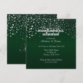 Stijlvolle zilveren confetti stippen | Diep donker Kaart (Voorkant / Achterkant)