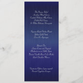 Stijlvolle zilveren Confetti Stippen donkerblauw Menu (Achterkant)