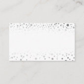 Stijlvolle zilveren Confetti Stippen - Weddenschap Informatiekaartje (Achterkant)