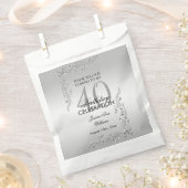 Stijlvolle zilveren Decoratie 40e verjaardag Bedankzakje (Geknipt)