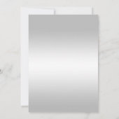 Stijlvolle zilveren edelsteen Bow & Black bruiloft Kaart (Achterkant)