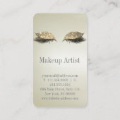 Stijlvolle zilveren glitter druppelt wimpers visitekaartje (Achterkant)