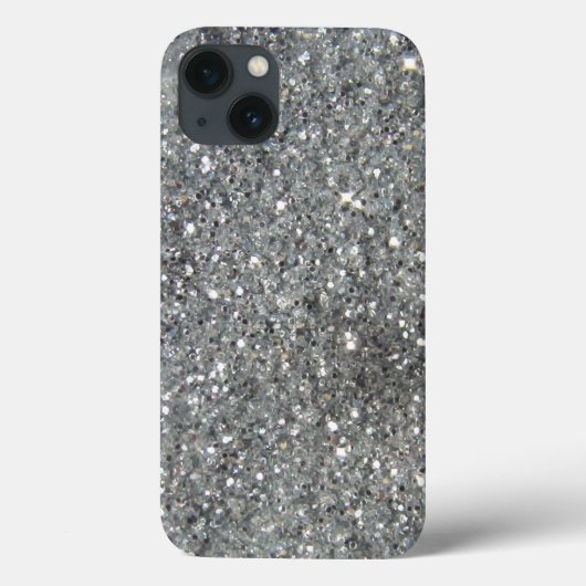 Stijlvolle zilveren glitter Glitz-afdrukken Case-Mate iPhone Case (Achterkant)
