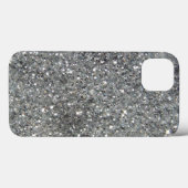 Stijlvolle zilveren glitter Glitz-afdrukken Case-Mate iPhone Case (Achterkant (horizontaal))