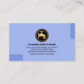 Stijlvolle zilveren pijp, watergolfbuis visitekaartje (Achterkant)