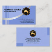 Stijlvolle zilveren pijp, watergolfbuis visitekaartje (Voorkant / Achterkant)