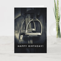 Stijlvolle zilveren Stirrups Happy Birthday