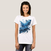 Stijlvolle Zilveren WATER SPLASH Shirt Ontwerp (Voorkant volledig)