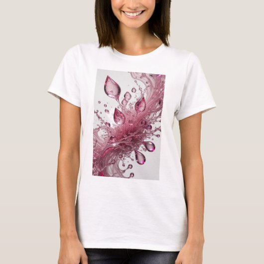 Stijlvolle Zilveren WATERSPATTEN Custom T-shirt (Voorkant)