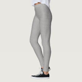 Stijlvolle zilvergrijze metalen ovale patroon leggings
