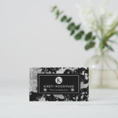 Stijlvolle zilvervlies op zwarte achtergrond visitekaartje (Staand voorkant)