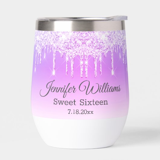 Stijlvolle zoete zestien roze druipende glitters c (Links)