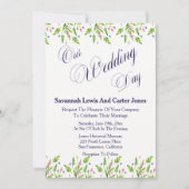 Stijlvolle zomer bloemen bruiloft kaart (Voorkant)