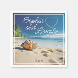 Stijlvolle zomer bruiloft servet